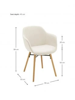 Westwing Collection Armlehnstuhl Fiji mit schmaler Sitzschale, B 59 x T 55 cm -Esszimmer Verkäufe Armlehnstuhl Fiji mit schmaler Sitzschale 4