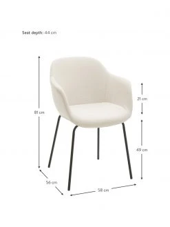 Westwing Collection Armlehnstuhl Fiji mit schmaler Sitzschale, B 58 x T 56 cm 11 Westwing Collection Armlehnstuhl Fiji mit schmaler Sitzschale, B 58 x T 56 cm -Esszimmer Verkäufe Armlehnstuhl Fiji mit schmaler Sitzschale 9