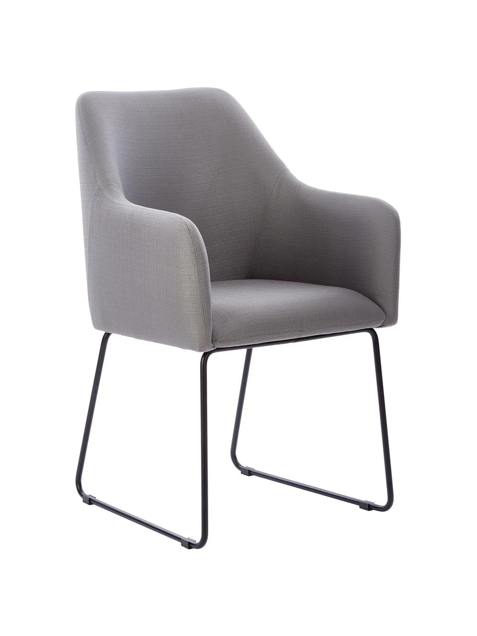 Westwing Collection Armlehnstuhl Isla in Grau, B 60 x T 62 cm 3 Westwing Collection Armlehnstuhl Isla in Grau, B 60 x T 62 cm