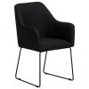 Westwing Collection Armlehnstuhl Isla in Schwarz, B 60 x T 62 cm -Esszimmer Verkäufe Armlehnstuhl Isla in Schwarz