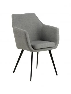 Armlehnstuhl Nora mit Metallbeinen, B 58 x T 58 cm