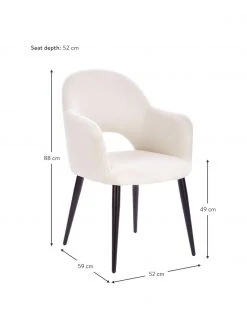 Westwing Collection Armlehnstuhl Rachel in Beige, B 52 x T 59 cm 10 Westwing Collection Armlehnstuhl Rachel in Beige, B 52 x T 59 cm -Esszimmer Verkäufe Armlehnstuhl Rachel in Beige 2