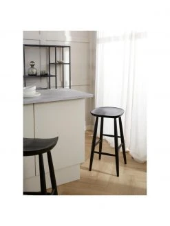 Westwing Collection Barhocker Nino aus Mangoholz in Schwarz, B 40 x H 78 cm 10 Westwing Collection Barhocker Nino aus Mangoholz in Schwarz, B 40 x H 78 cm -Esszimmer Verkäufe Barhocker Nino aus Mangoholz in Schwarz 2