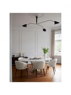 Westwing Collection Bouclé-Armlehnstuhl Celia in modernem Design, B 57 x T 62 cm -Esszimmer Verkäufe Boucle Armlehnstuhl Celia in modernem Design 2