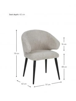 Westwing Collection Bouclé-Armlehnstuhl Celia in modernem Design, B 57 x T 62 cm 10 Westwing Collection Bouclé-Armlehnstuhl Celia in modernem Design, B 57 x T 62 cm -Esszimmer Verkäufe Boucle Armlehnstuhl Celia in modernem Design 8