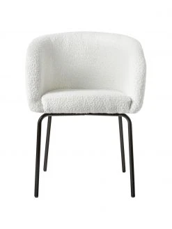 Westwing Collection Bouclé-Armlehnstühle Alani in Weiß, 2 Stück, B 58 x H 78 cm -Esszimmer Verkäufe Boucle Armlehnstuhle Alani in Weiss 2 Stuck 5