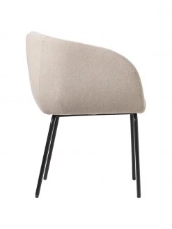 Westwing Collection Bouclé-Cocktailsessel Alani in Beige, B 51 x H 78 cm -Esszimmer Verkäufe Boucle Cocktailsessel Alani in Beige 4