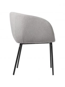 Westwing Collection Bouclé-Cocktailsessel Alani in Hellgrau, B 51 x H 78 cm -Esszimmer Verkäufe Boucle Cocktailsessel Alani in Hellgrau 4