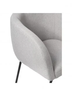 Westwing Collection Bouclé-Cocktailsessel Alani in Hellgrau, B 51 x H 78 cm -Esszimmer Verkäufe Boucle Cocktailsessel Alani in Hellgrau 5