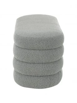 Westwing Collection Bouclé-Polsterbank Alto in Grau, B 110 x H 47 cm 12 Westwing Collection Bouclé-Polsterbank Alto in Grau, B 110 x H 47 cm -Esszimmer Verkäufe Boucle Polsterbank Alto in Grau 4