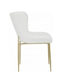 Westwing Collection Bouclé-Polsterstuhl Tess in Cremeweiß, B 49 x T 64 cm -Esszimmer Verkäufe Boucle Polsterstuhl Tess in Cremeweiss 5