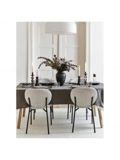 Westwing Collection Bouclé-Polsterstühle Ulrica in Cremeweiß, 2 Stück, B 47 x T 61 cm -Esszimmer Verkäufe Boucle Polsterstuhle Ulrica in Cremeweiss 2 Stuck 2