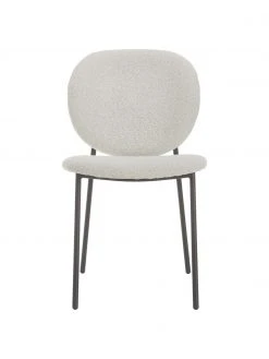 Westwing Collection Bouclé-Polsterstühle Ulrica in Cremeweiß, 2 Stück, B 47 x T 61 cm -Esszimmer Verkäufe Boucle Polsterstuhle Ulrica in Cremeweiss 2 Stuck 4