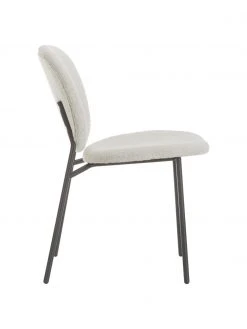 Westwing Collection Bouclé-Polsterstühle Ulrica in Cremeweiß, 2 Stück, B 47 x T 61 cm -Esszimmer Verkäufe Boucle Polsterstuhle Ulrica in Cremeweiss 2 Stuck 5