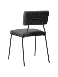 Westwing Collection Cord-Polsterstühle Mats in Grau, 2 Stück, B 50 x H 80 cm -Esszimmer Verkäufe Cord Polsterstuhle Mats in Grau 2 Stuck 5