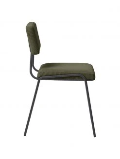 Westwing Collection Cord-Polsterstühle Mats in Grün, 2 Stück, B 50 x H 80 cm -Esszimmer Verkäufe Cord Polsterstuhle Mats in Grun 2 Stuck 4