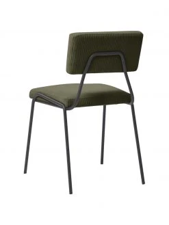 Westwing Collection Cord-Polsterstühle Mats in Grün, 2 Stück, B 50 x H 80 cm -Esszimmer Verkäufe Cord Polsterstuhle Mats in Grun 2 Stuck 5