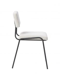 Westwing Collection Cord-Polsterstühle Mats in Weiß, 2 Stück, B 50 x H 80 cm -Esszimmer Verkäufe Cord Polsterstuhle Mats in Weiss 2 Stuck 4