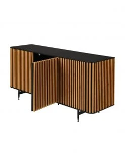 Design-Sideboard Linea mit Türen und Eichenholzfurnier, B 159 x H 74 cm -Esszimmer Verkäufe Design Sideboard Linea mit Turen und Eichenholzfurnier 5