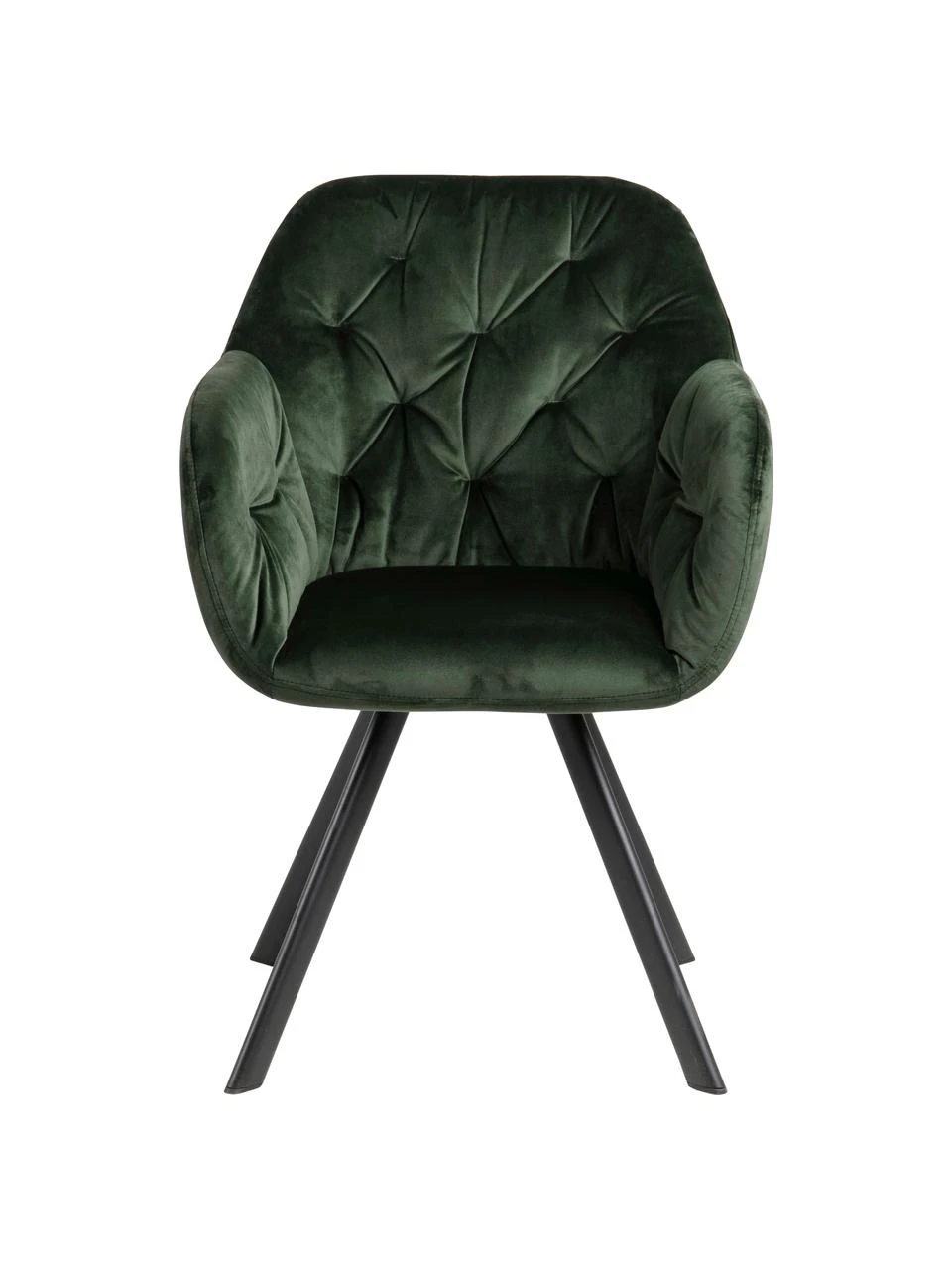 Drehbarer Samt-Armlehnstuhl Lucie in Grün, B 58 x T 62 cm 6 Drehbarer Samt-Armlehnstuhl Lucie in Grün, B 58 x T 62 cm – Bild 4