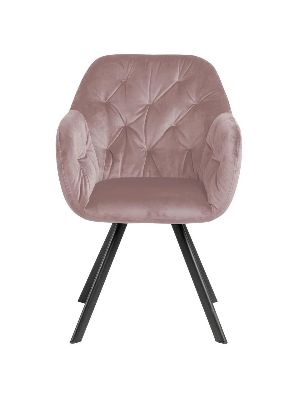 Drehbarer Samt-Armlehnstuhl Lucie in Rosa, B 58 x T 62 cm 7 Drehbarer Samt-Armlehnstuhl Lucie in Rosa, B 58 x T 62 cm – Bild 5