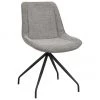 Rowico Gepolsterte Drehstühle Rossport in Grau mit Metall-Beinen, 2 Stück, B 52 x T 58 cm -Esszimmer Verkäufe Gepolsterte Drehstuhle Rossport in Grau mit Metall Beinen 2 Stuck