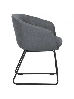 Westwing Collection Gepolsterter Armlehnstuhl Juri in Dunkelgrau, B 58 x T 58 cm -Esszimmer Verkäufe Gepolsterter Armlehnstuhl Juri in Dunkelgrau 3