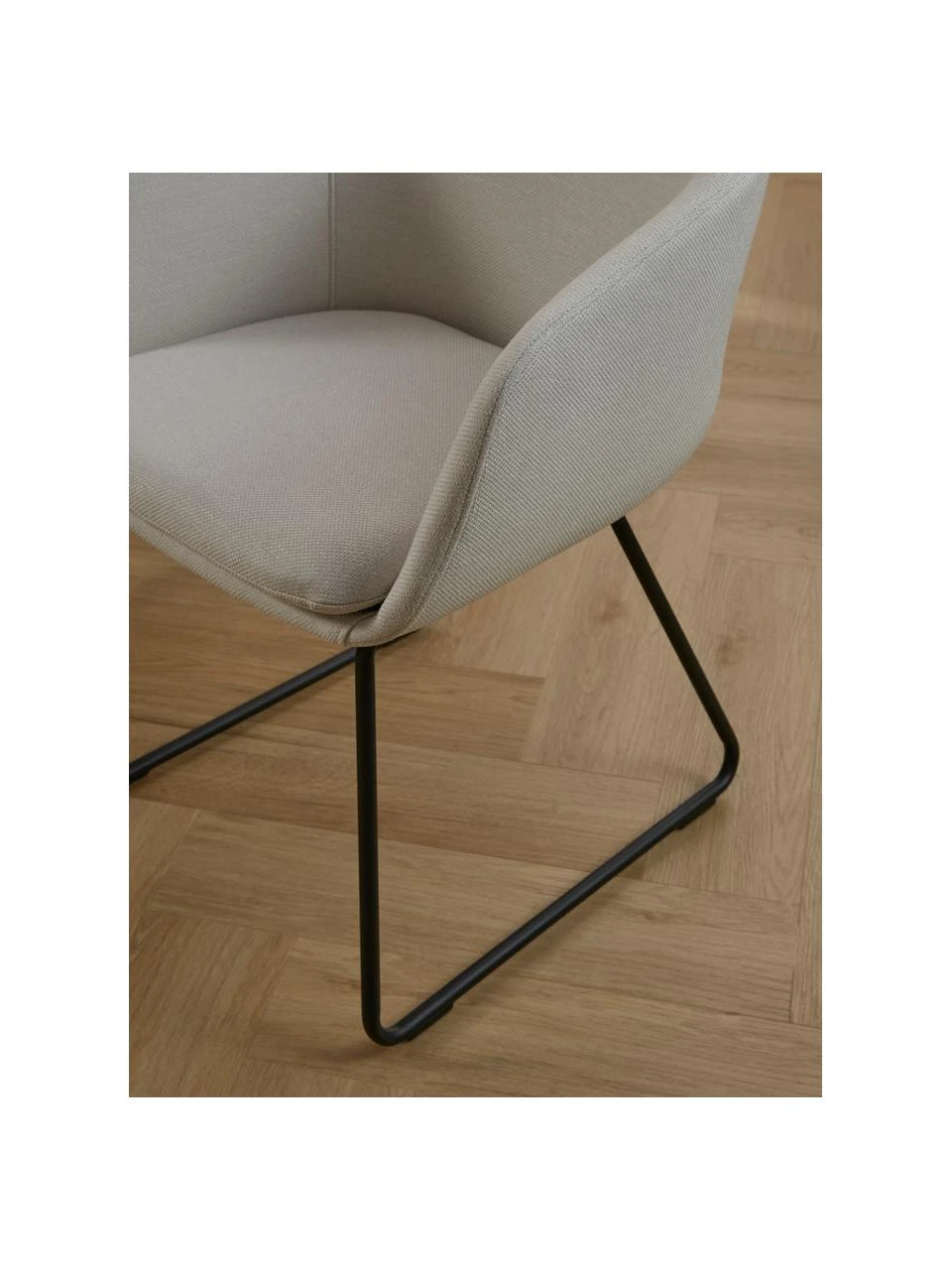 Westwing Collection Gepolsterter Armlehnstuhl Juri in Weiß, B 58 x T 58 cm 6 Westwing Collection Gepolsterter Armlehnstuhl Juri in Weiß, B 58 x T 58 cm – Bild 4