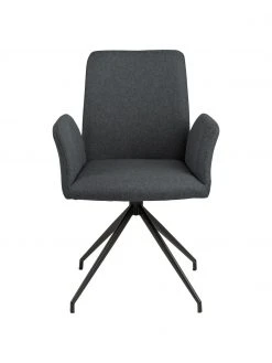 Gepolsterter Drehstuhl Naya in Dunkelgrau, B 59 x T 59 cm -Esszimmer Verkäufe Gepolsterter Drehstuhl Naya in Dunkelgrau 3