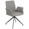 Gepolsterter Drehstuhl Naya in Grau, B 59 x T 59 cm 2 Gepolsterter Drehstuhl Naya in Grau, B 59 x T 59 cm -Esszimmer Verkäufe Gepolsterter Drehstuhl Naya in Grau