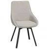 Rowico Gepolsteter Drehstuhl Alison in Greige mit Metall-Beinen, B 51 x T 57 cm -Esszimmer Verkäufe Gepolsteter Drehstuhl Alison in Greige mit Metall Beinen