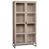 Rowico Glasvitrine Everett mit Eichenholz-Rahmen, B 95 x H 195 cm -Esszimmer Verkäufe Glasvitrine Everett mit Eichenholz Rahmen