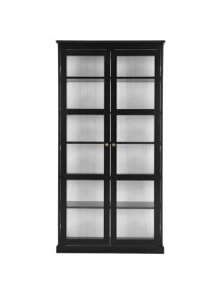 Glasvitrine Wilma in Schwarz, B 98 x H 193 cm -Esszimmer Verkäufe Glasvitrine Wilma in Schwarz 4