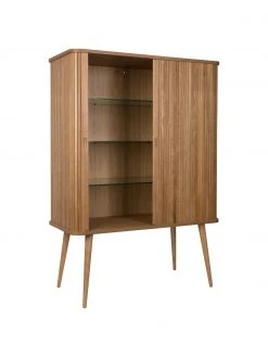 Zuiver Highboard Barbier mit Schiebetür und geriffelter Front, B 100 x H 140 cm -Esszimmer Verkäufe Highboard Barbier mit Schiebetur und geriffelter Front 4