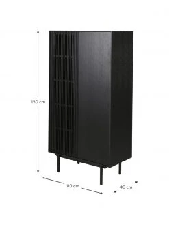 Highboard Mojo mit geriffelter Front, B 80 x H 150 cm -Esszimmer Verkäufe Highboard Mojo mit geriffelter Front 2