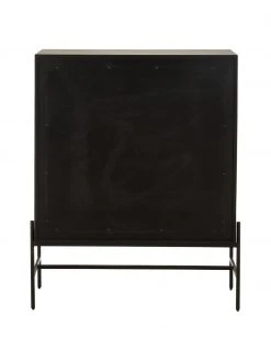 Westwing Collection Highboard Vienna mit Wiener Geflecht in Schwarz, B 100 x H 120 cm -Esszimmer Verkäufe Highboard Vienna mit Wiener Geflecht in Schwarz 5