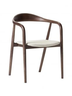 Westwing Collection Holz-Armlehnstuhl Angelina mit Sitzpolster, B 57 x H 80 cm