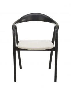 Westwing Collection Holz-Armlehnstuhl Angelina mit Sitzpolster in Schwarz, B 57 x H 80 cm 12 Westwing Collection Holz-Armlehnstuhl Angelina mit Sitzpolster in Schwarz, B 57 x H 80 cm -Esszimmer Verkäufe Holz Armlehnstuhl Angelina mit Sitzpolster in Schwarz 10