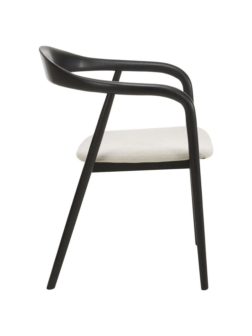 Westwing Collection Holz-Armlehnstuhl Angelina mit Sitzpolster in Schwarz, B 57 x H 80 cm 8 Westwing Collection Holz-Armlehnstuhl Angelina mit Sitzpolster in Schwarz, B 57 x H 80 cm – Bild 6