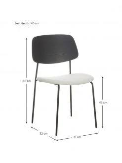 Westwing Collection Holzstühle Nadja mit gepolsterter Sitzfläche, 2 Stück, B 51 x T 52 cm -Esszimmer Verkäufe Holzstuhle Nadja mit gepolsterter Sitzflache 2 Stuck 13