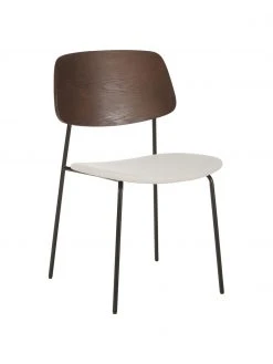 Westwing Collection Holzstühle Nadja mit gepolsterter Sitzfläche, 2 Stück, B 51 x T 52 cm