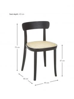 Westwing Collection Holzstühle Richie mit Wiener Geflecht, 2 Stück, B 45 x H 75 cm -Esszimmer Verkäufe Holzstuhle Richie mit Wiener Geflecht 2 Stuck 10