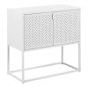 Westwing Collection Kleines Metall-Sideboard Neptun mit Türen in Weiß, B 82 x H 80 cm -Esszimmer Verkäufe Kleines Metall Sideboard Neptun mit Turen in Weiss
