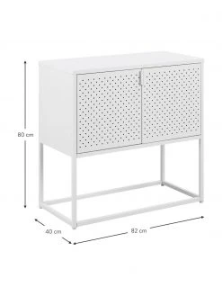 Westwing Collection Kleines Metall-Sideboard Neptun mit Türen in Weiß, B 82 x H 80 cm 11 Westwing Collection Kleines Metall-Sideboard Neptun mit Türen in Weiß, B 82 x H 80 cm -Esszimmer Verkäufe Kleines Metall Sideboard Neptun mit Turen in Weiss 3