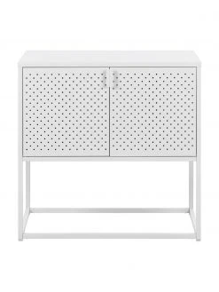 Westwing Collection Kleines Metall-Sideboard Neptun mit Türen in Weiß, B 82 x H 80 cm 12 Westwing Collection Kleines Metall-Sideboard Neptun mit Türen in Weiß, B 82 x H 80 cm -Esszimmer Verkäufe Kleines Metall Sideboard Neptun mit Turen in Weiss 4