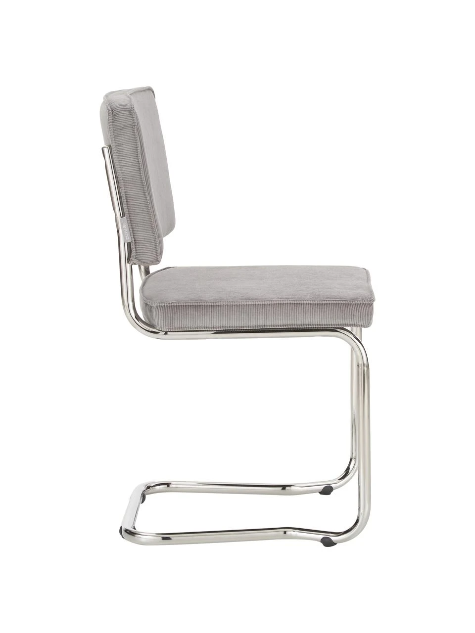 Zuiver Kordsamt-Freischwinger Kink in Hellgrau, B 48 x T 48 cm 7 Zuiver Kordsamt-Freischwinger Kink in Hellgrau, B 48 x T 48 cm – Bild 5