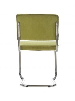 Zuiver Kordsamt-Freischwinger Kink in Olive, B 48 x T 48 cm -Esszimmer Verkäufe Kordsamt Freischwinger Kink in Olive 5