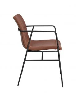 Rowico Kunstleder-Armlehnstühle Huntingbay in Braun, 2 Stück, B 54 x T 52 cm -Esszimmer Verkäufe Kunstleder Armlehnstuhle Huntingbay in Braun 2 Stuck 5