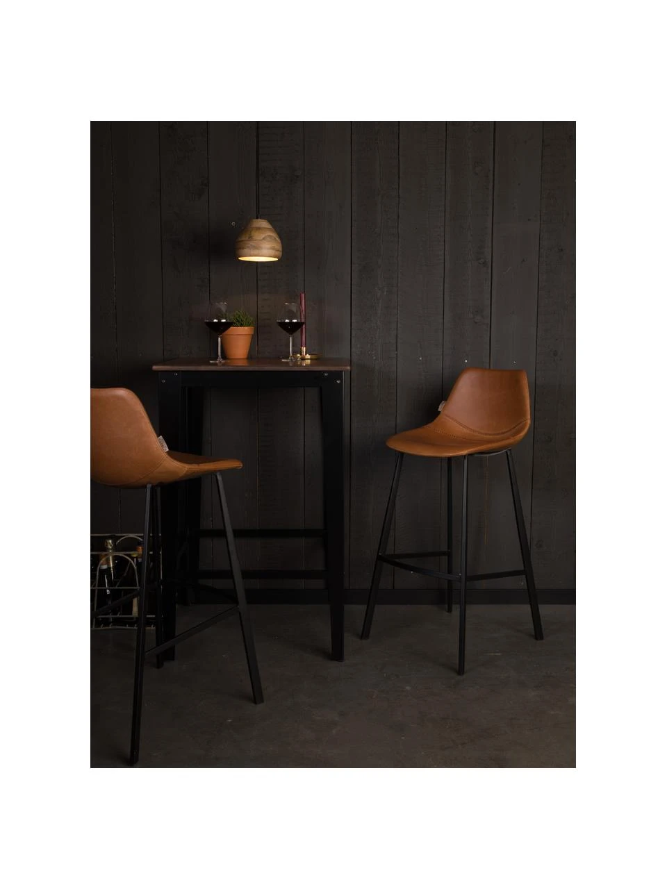 Dutchbone Kunstleder-Barstuhl Franky mit Metall-Beinen, B 50 x H 106 cm 4 Dutchbone Kunstleder-Barstuhl Franky mit Metall-Beinen, B 50 x H 106 cm – Bild 2