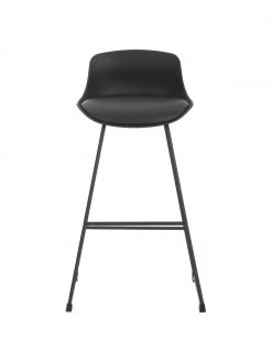 Kunstleder-Barstühle Tina in Schwarz, 2 Stück, B 49 x H 94 cm -Esszimmer Verkäufe Kunstleder Barstuhle Tina in Schwarz 2 Stuck 3